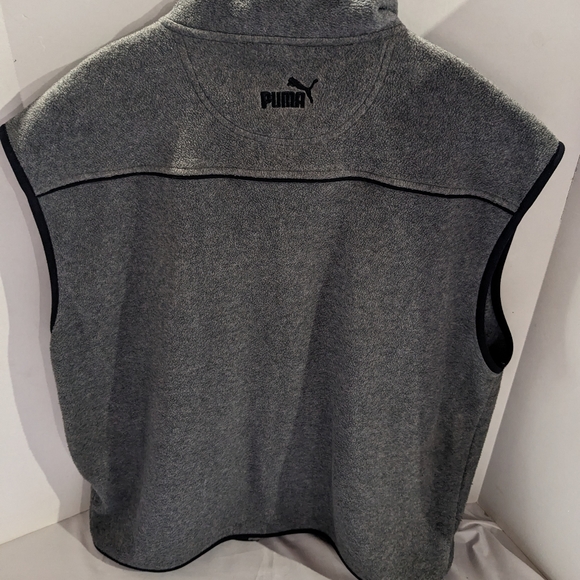 Puma zippered fleece sweater vest men's XL Chicago Blackhawks logo - Picture 2 of 7